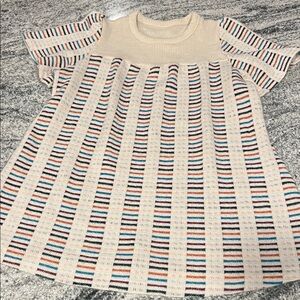 Striped Knit Bohemian Top